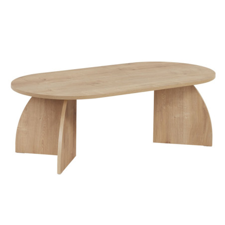 Table basse de salon en bois MDF mélaminé chêne saphir 120 x 60 x 40 cm charge 25 kg