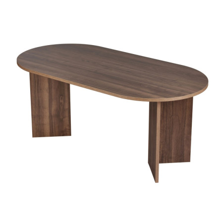 Table à manger Table de salle à manger en bois MDF mélaminé noyer 180 x 90 x 75 cm charge 70 kg Scandinave