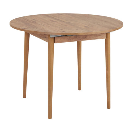 Table à manger extensible en bois MDF mélaminé pin atlantique 100 à 131 x 100 x 75 cm