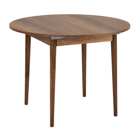 Table à manger extensible en bois MDF mélaminé noyer Barok 100 à 131 x 100 x 75 cm