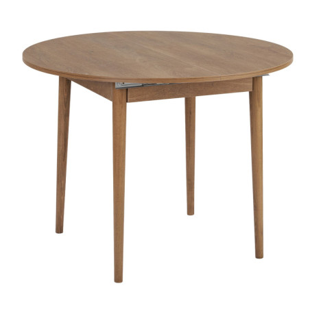 Table à manger extensible en bois MDF mélaminé chêne Kafkas 100 à 131 x 100 x 75 cm