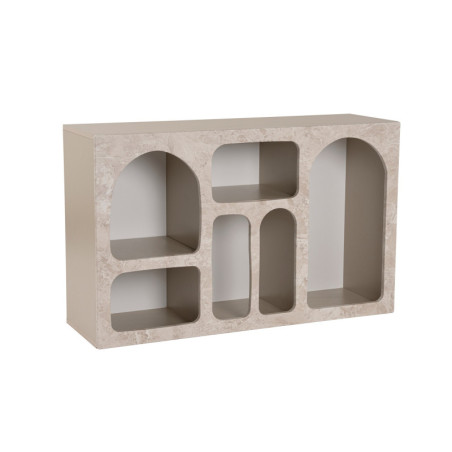 Console Meuble dentrée en bois MDF mélaminé traverten marble et grès 120 x 37 x 74 cm