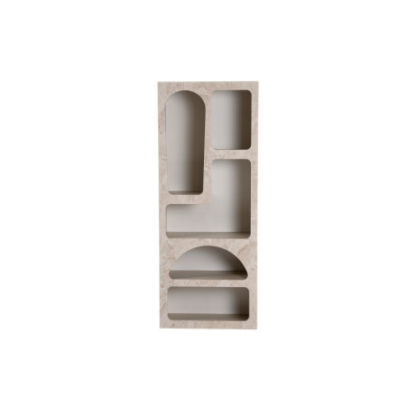 Bibliothèque Étagère en bois MDF mélaminé traverten marble et grès 60 x 32 x 150 cm
