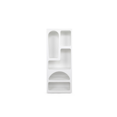 Bibliothèque Étagère en bois MDF mélaminé blanc 60 x 32 x 150 cm