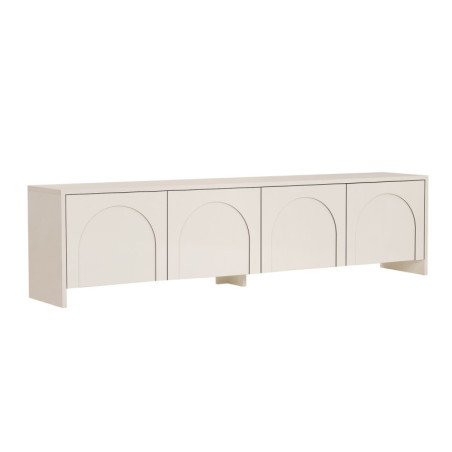 Meuble TV Banc TV en bois MDF mélaminé crème 180 x 32 x 45 cm
