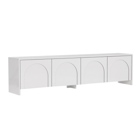 Meuble TV Banc TV en bois MDF mélaminé blanc 180 x 32 x 45 cm