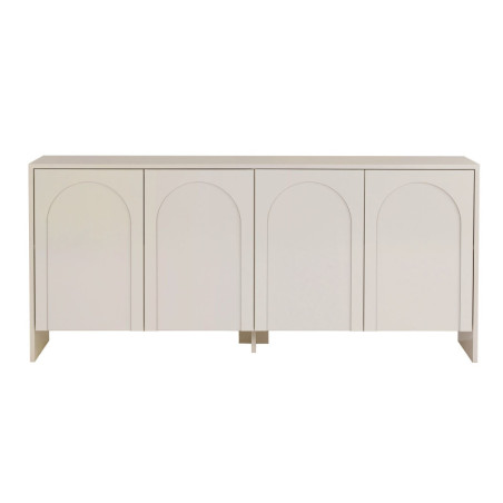 Console Meuble dentrée en bois MDF mélaminé crème 180 x 45 x 80 cm