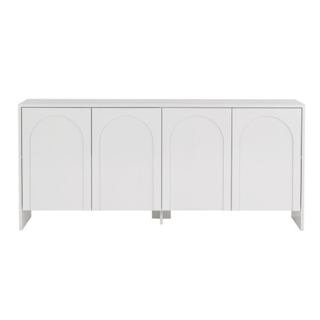 Console Meuble dentrée en bois MDF mélaminé blanc 180 x 45 x 80 cm