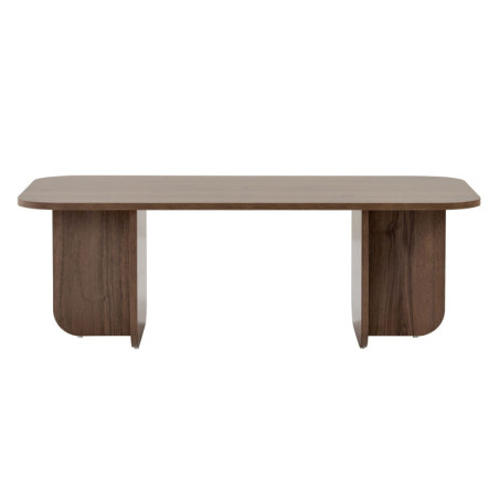 Table basse de salon en bois MDF mélaminé noyer 120 x 60 x 41 cm