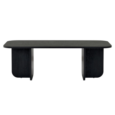 Table basse de salon en bois MDF mélaminé bois noir 120 x 60 x 41 cm