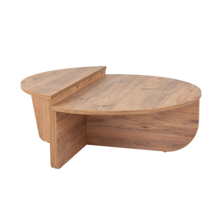 Tables basses gigognes en bois MDF mélaminé pin atlantique 90 x 60 x 30 cm lot de 2