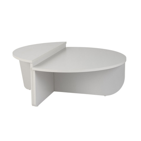 Tables basses gigognes en bois MDF mélaminé gris 90 x 60 x 30 cm lot de 2