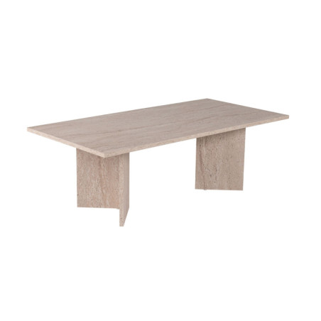 Table basse de salon en bois MDF mélaminé travertin 119 x 60 x 40 cm