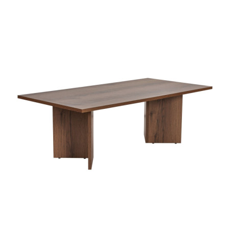 Table basse de salon en bois MDF mélaminé noyer 119 x 60 x 40 cm