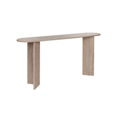 Buffet Meuble de rangement en bois MDF mélaminé travertin 150 x 35 x 75 cm
