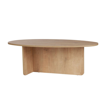 Table basse de salon en bois MDF mélaminé chêne 120 x 65 x 40 cm