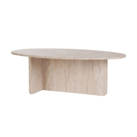Table basse de salon en bois MDF mélaminé travertin 120 x 65 x 40 cm