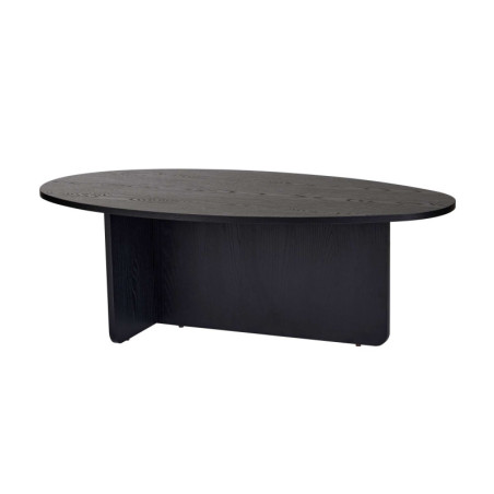 Table basse de salon en bois MDF mélaminé bois noir 120 x 65 x 40 cm