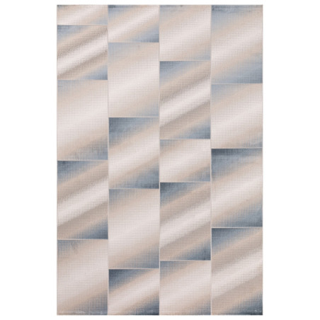 Tapis de salon en polyester crème 80 x 150 cm