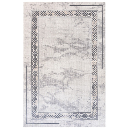 Grand tapis de salon en polyester gris 200 x 290 cm
