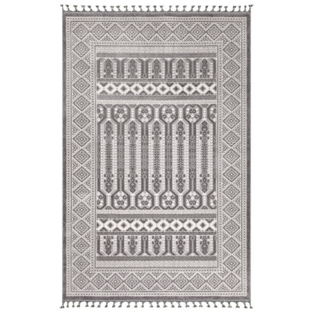 Grand tapis de salon en polyester gris 200 x 290 cm