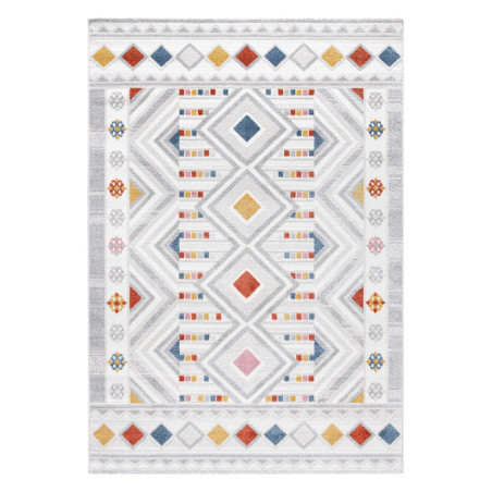 Grand tapis de salon en polyester blanc 200 x 290 cm