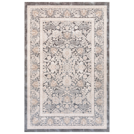 Grand tapis de salon en polyester gris foncé 200 x 290 cm