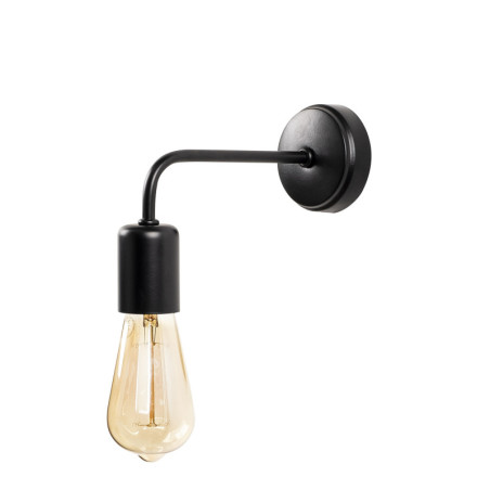 Applique murale Lampe en métal noir 8 x 20 x 15 cm E27 40 W IP20