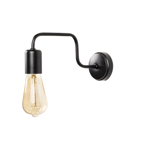 Applique murale Lampe en métal noir 4 x 28 x 11 cm E27 40 W IP20
