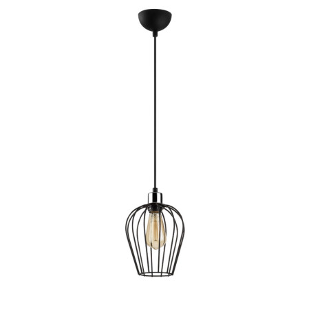 Suspension Luminaire en fer noir Ø20 cm hauteur 116 cm E27 40 W IP20 Industriel