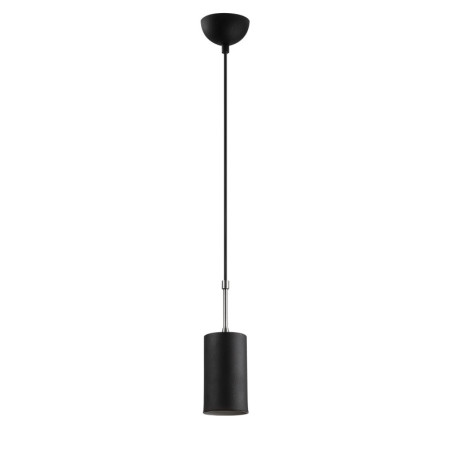 Suspension Luminaire en fer noir et nickel Ø9 cm hauteur 124 cm E27 40 W IP20