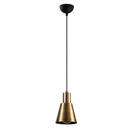 Suspension Luminaire en métal doré et noir Ø14 cm hauteur 114 cm E27 40 W IP20