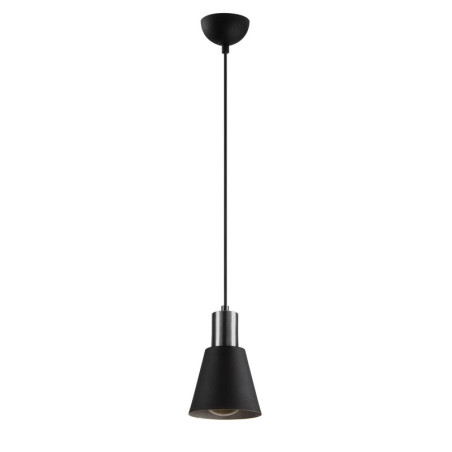 Suspension Luminaire en fer noir et nickel Ø14 cm hauteur 114 cm E27 40 W IP20