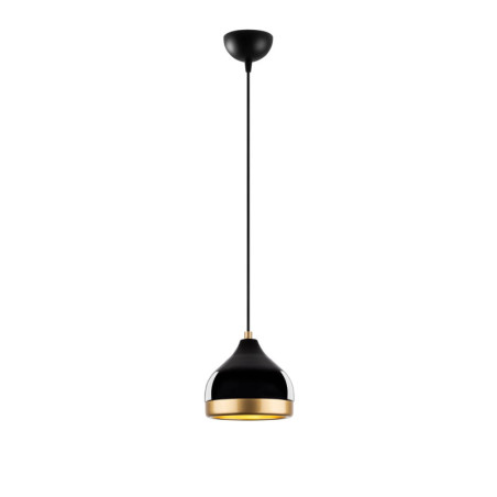 Suspension Luminaire en métal noir Ø17 cm hauteur réglable 25 à 112 cm E27 40 W IP20