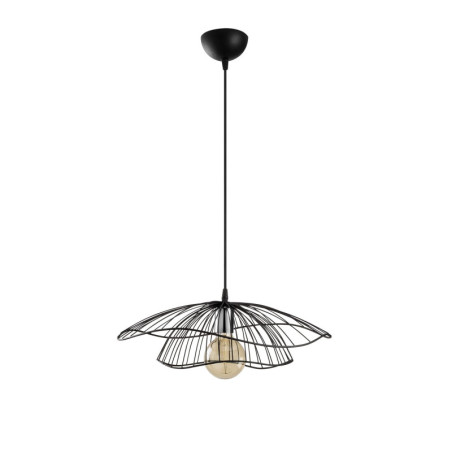Suspension Luminaire en métal noir Ø50 cm hauteur 111 cm E27 40 W IP20 Industriel