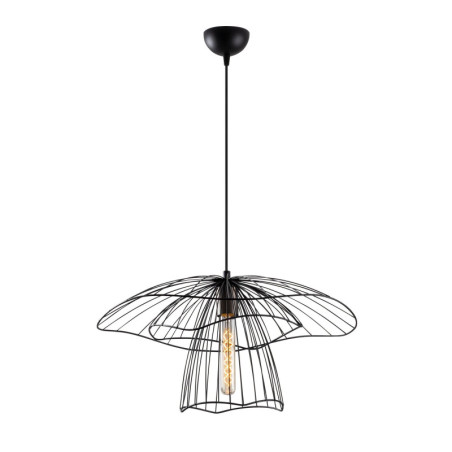 Suspension Luminaire en fer noir Ø50 cm hauteur 123 cm E27 40 W IP20 Industriel
