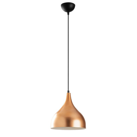 Suspension Luminaire en métal cuivre blanc et noir Ø26 cm hauteur 126 cm E27 40 W IP20