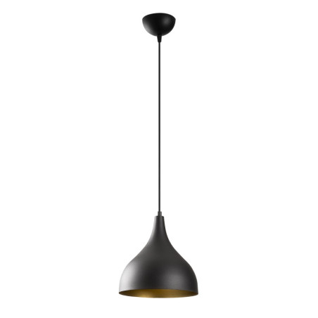 Suspension Luminaire en métal noir et doré Ø26 cm hauteur 126 cm E27 40 W IP20