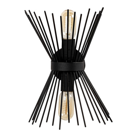 Applique murale Lampe en métal noir 23 x 16 x 33 cm 2 lumières E27 40 W IP20