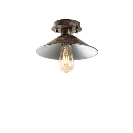 Plafonnier Luminaire en métal finition antique Ø24 cm hauteur 12 cm E27 40 W IP20