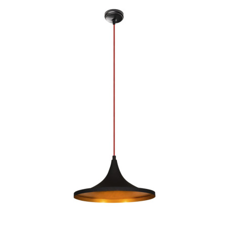 Suspension Luminaire en métal noir et rouge Ø35 cm hauteur 117 cm E27 40 W IP20