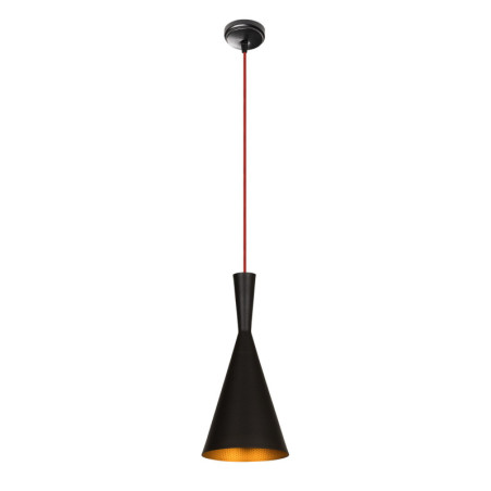 Suspension Luminaire en fer noir et rouge Ø19 cm hauteur 140 cm E27 40 W IP20 Scandinave