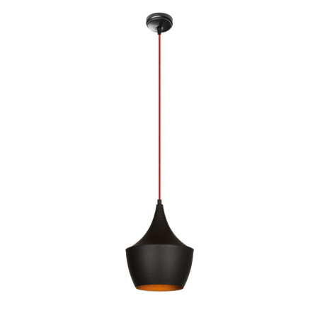 Suspension Luminaire en métal noir et rouge Ø23 cm hauteur 130 cm E27 40 W IP20