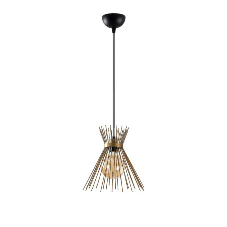 Suspension Luminaire en fer doré et noir Ø34 cm hauteur 131 cm E27 40 W IP20 Moderne