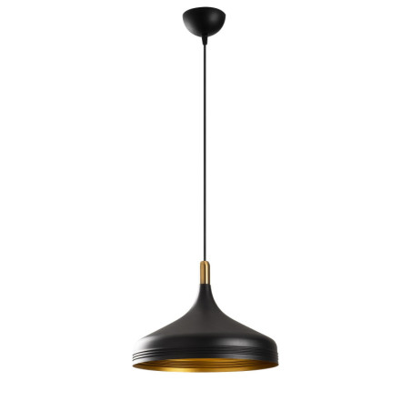 Suspension Luminaire en métal noir doré et finition antique Ø36 cm hauteur 124 cm E27 40 W IP20