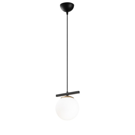 Suspension Luminaire en métal blanc et noir Ø17 cm hauteur 124 cm E27 40 W IP20