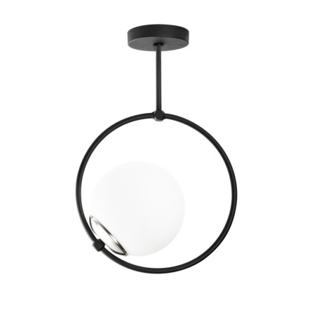 Plafonnier Luminaire en métal noir et blanc 26 x 15 x 39 cm E27 40 W IP20