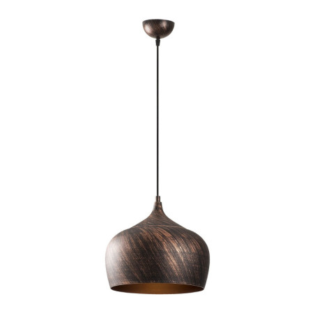 Suspension Luminaire en métal cuivre et doré Ø28 cm hauteur 125 cm E27 40 W IP20