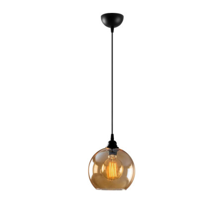 Suspension Luminaire en métal et verre doré et noir Ø20 cm hauteur 116 cm E27 40 W IP20