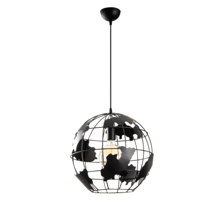 Suspension Luminaire en métal noir Ø40 cm hauteur 110 cm E27 40 W IP20